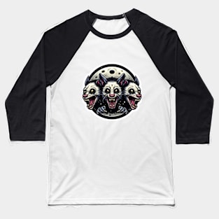 Three Possum Moon Baseball T-Shirt